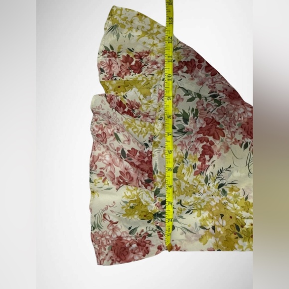 eesome brand women's blouse with floral pattern off-the-shoulder neckline Small - Picture 8 of 10